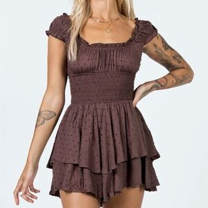 Princess Polly Love Galore Romper Brown